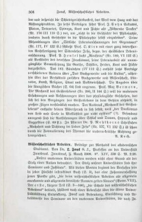 304-306 [Rezension] Fonck, Leopold, Wissenschaftliches Arbeiten
