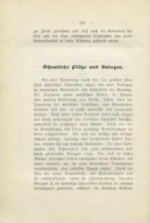 Öffentliche Plätze und Anlagen