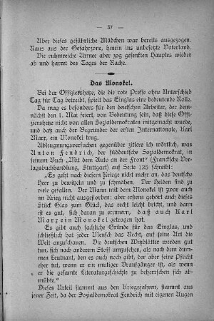 Das Monokel.