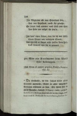 32. Wie ein Kaufmann sein Weib thät betriegen.