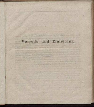Vorrede und Einleitung.