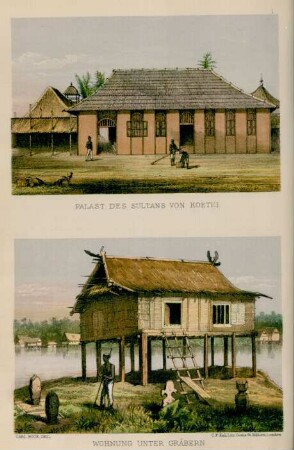 Palast des Sultans von Koetei. Wohnung unter Gräbern