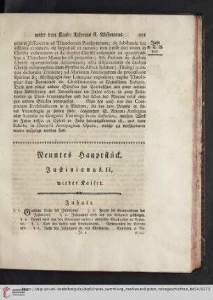 Neuntes Hauptstück, Justinianus II, wieder Kaiser