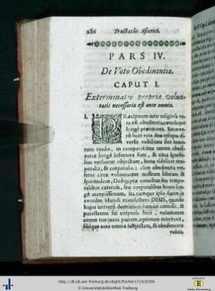 Pars IV. De Voto Obedientiae.