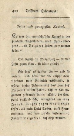 Neun und zwanzigstes Kapitel