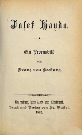 Josef Haydn : ein Lebensbild