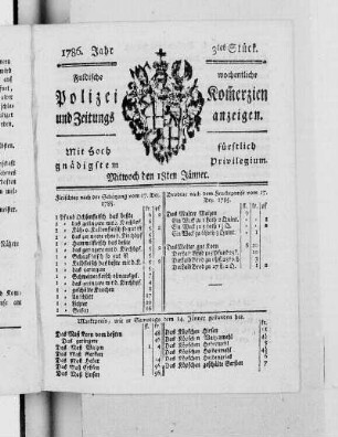 3tes Stück., Ausgabe vom 18. Januar 1786