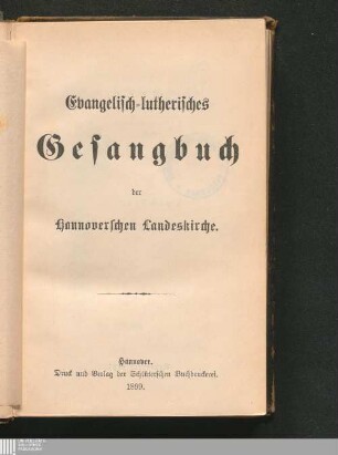 Evangelisch-lutherisches Gesangbuch der Hannoverschen Landeskirche