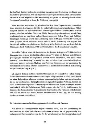 3.4 Interessen einzelner Bevölkerungsgruppen als modifizierende Faktoren