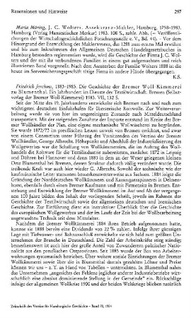 Möring, Maria :: J. C. Wolters, Assekuranz-Makler Hamburg 1758 - 1983, (Veröffentlichungen der Wirtschaftsgeschichtlichen Forschungsstelle e.V., 44) : Hamburg, Verlag Hanseatischer Merkur, 1983