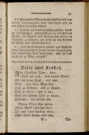 Bitte eines Kindes