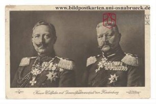 Kaiser Wilhelm mit Generalfeldmarschall von Hindenburg