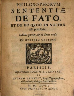 Philosophorum sententia de fato ...