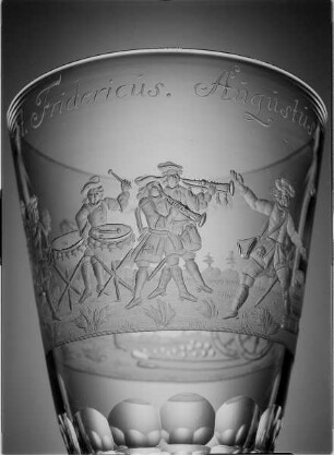 Deckelpokal (mit Feldlager-Darstellung) aus Schloß Moritzburg