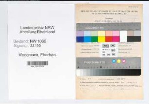 Entnazifizierung Eberhard Weegmann, geb. 25.02.1898 (Steuerinspektor)