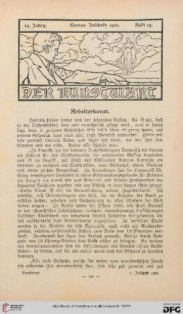 Heft 19 (1. Juliheft 1901)