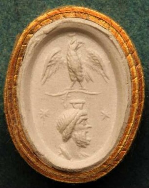 Kopf des Serapis, darüber ein Adler (Daktyliothek, Supplement)