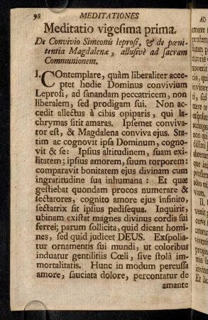 98-103, Meditatio vigesima prima
