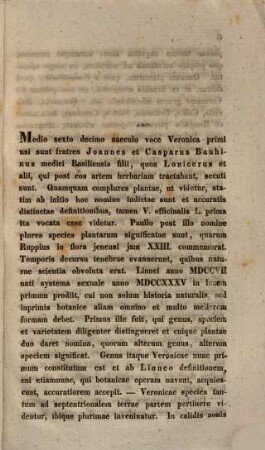 Diss. inaug. Monographia generis veronicae