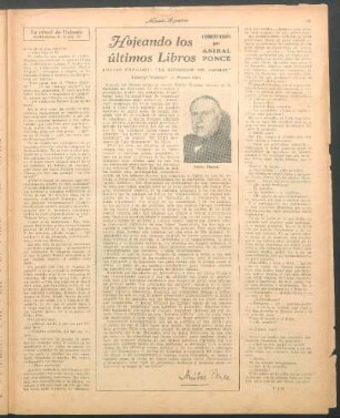 Hojeando los últimos libros : Comentarios por Anibal Ponce