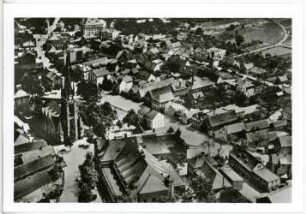 Weinböhla. Blick auf Weinböhla Luftbild - Hist. Aufnahme