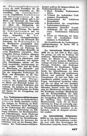 Internationaler Blinden-Vorgkongreß, 1929, Wien [Fürsorgewesen]