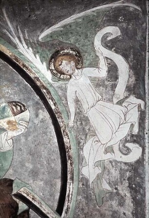 Christus in der Mandorla umgeben von den Kirchenvätern und den Evangelistensymbolen