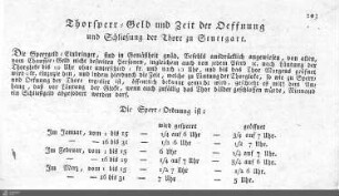 Öffnung und Schließung der Tore