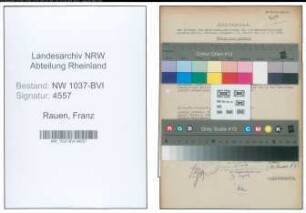 Entnazifizierung Franz Rauen , geb. 20.06.1894 (Kaufm.Angestellter)