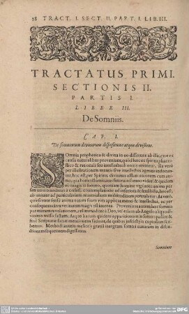 Liber III. De Somniis.