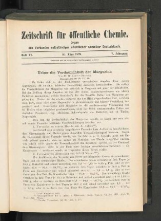 Ueber die Verdaulichkeit der Margarine.