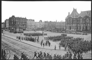 Lille. 2. K.S. Jäg.-Bat. No. 13 - Parade in Lille Dezember 1914