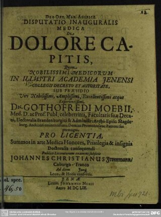 De dolore capitis