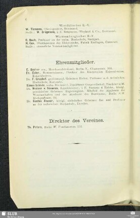 Direktor des Vereines.
