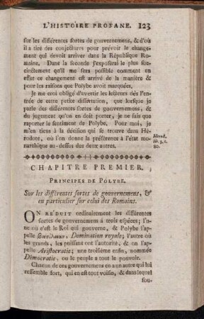 Chapitre Premier. Principes De Polybe.
