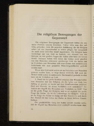 Die religiösen Begegnungen der Gegenwart
