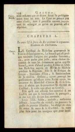 Chapitre L. La mere & le frere du Roi quittent le royaume. Conduite du Parlement.
