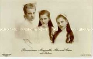 Die sächsischen Prinzessinnen Margarethe, Alice und Anna