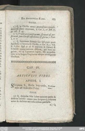 Cap. IV. De Articulis Fidei.