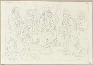 Thronende Madonna mit Kind, Petrus von Verona und anderen Heiligen in San Lorenzo zu San Giovanni Valdarno