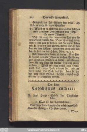 [Das erste Hauptstück. Von den heiligen zehen Geboten.]