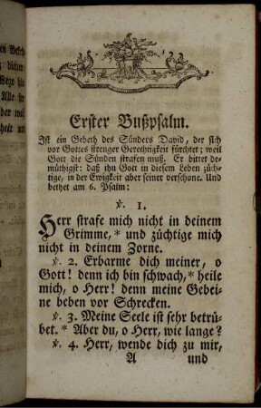 Erster Bußpsalm.