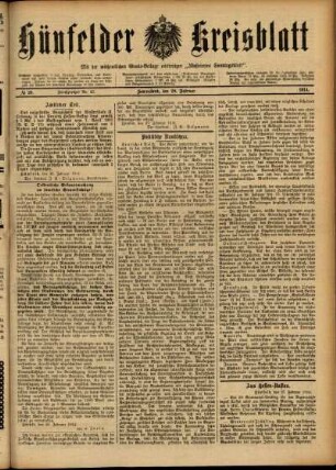 Ausgabe vom Samstag, den 28. Februar 1914.