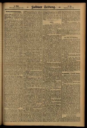 Zweite Ausgabe vom Donnerstag, den 15. Mai 1913.
