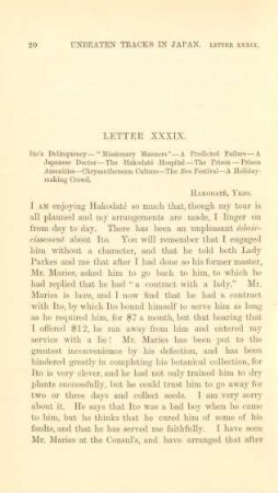 Letter XXXIX. Ito's delinquency ...