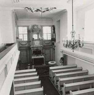 Pegau-Wiederau. Pfarrkirche. Inneres nach Osten von der Empore