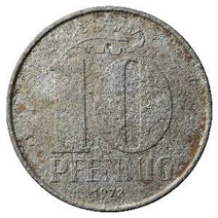 Fundmünze, 10 Pfennig, 1972