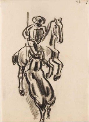 Reitender Picador mit Stier