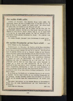 Ein englischer Kriegsmonitor auf dem Tigris versenkt.