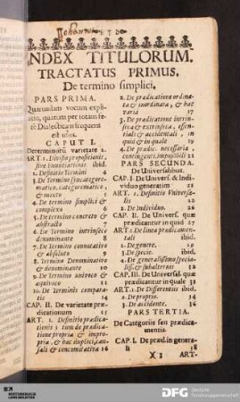 Index Titulorum.
